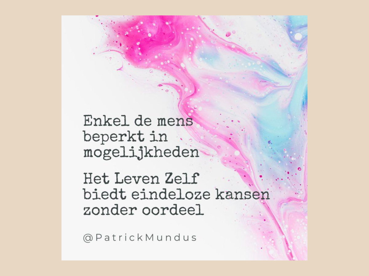 Enkel de mens beperkt in mogelijkheden